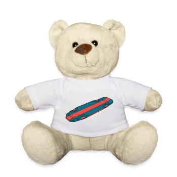 Cool Skateboard Deck Streetwear - Nounours - blanc - Devant