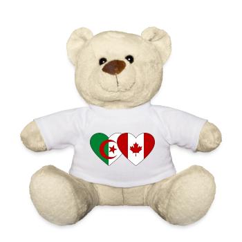 Algerien_Kanada_Flagge_Herz - Teddy Bear - white - Front