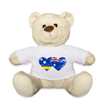 Curacao_Australien_Flagge_Herz_used - Nounours - blanc - Devant
