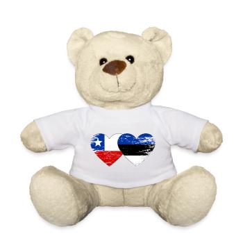 Chile_Litauen_Flagge_Herz_used - Nounours - blanc - Devant