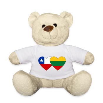 Chile_Estland_Flagge_Herz - Nounours - blanc - Devant