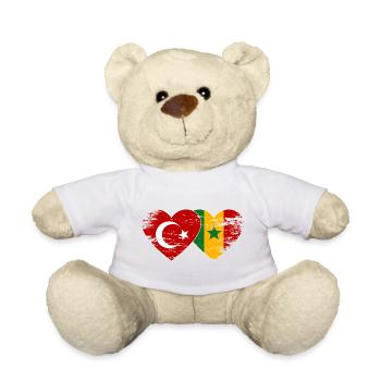 Türkei_Senegal_Flagge_Herz_used - Nounours - blanc - Devant