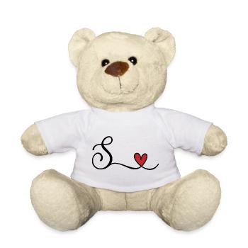 Lettre S - Nounours - blanc - Devant