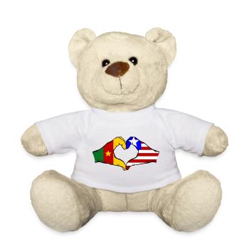 Kamerun_Liberia_Flagge_Haende_Herzform - Nounours - blanc - Devant