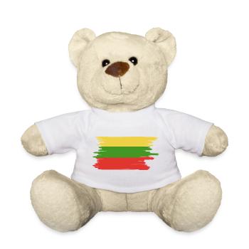 Drapeau de Lituanie - Nounours - blanc - Devant