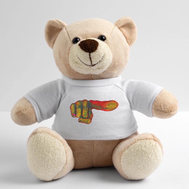 Farbexplosion Zeigefinger Teddy