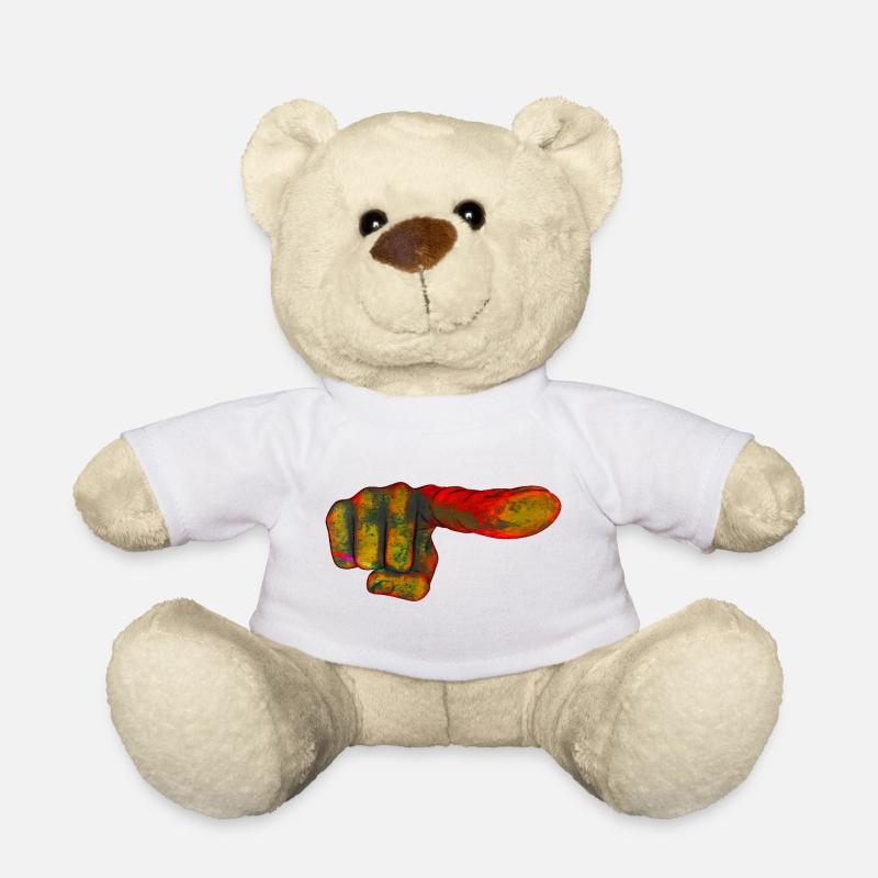 Farbexplosion Zeigefinger - Teddy - Weiß