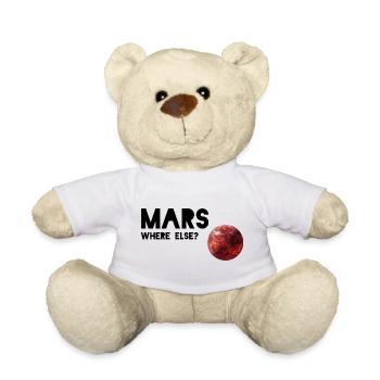 Mars Wo sonst: Design des roten Planeten - Teddy - Weiß - Vorne