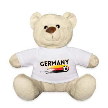 Germany German Football Soccer Ball Travel Retro - Nounours - blanc - Devant