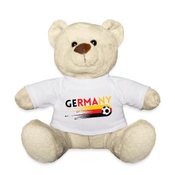 Germany German Football Soccer Ball Travel Retro - Nounours - blanc - Devant