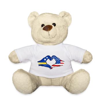 Curacao_USA_Flagge_Haende_Herzform_used_used - Nounours - blanc - Devant