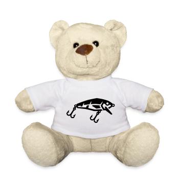 Fishing lures, wobblers, fishing, predatory fish, anglers - Teddy Bear - white - Front