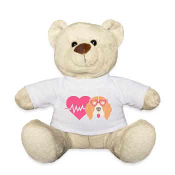 Maman Beagle Maman Maman Chien - Nounours - blanc - Devant