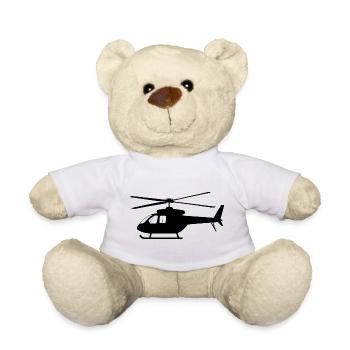 Hélicoptère - Nounours - blanc - Devant