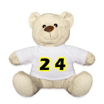 24 Symbole numérique - Nounours - blanc - Devant