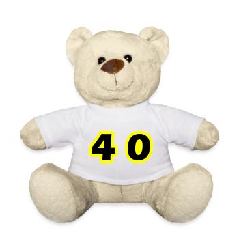 40 Symbole numérique - Nounours - blanc - Devant