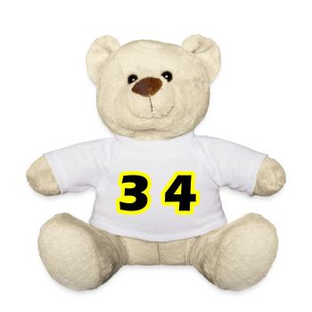 34 Symbole numérique - Nounours - blanc - Devant
