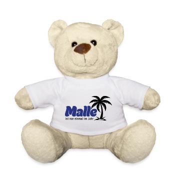 Malle ist nur einmal im Jahr 2027 – blau - Teddy - Weiß - Vorne
