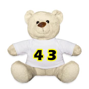 Symbole numérique 43 - Nounours - blanc - Devant