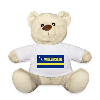 Willemstad in Curaçao Flag - Teddy Bear - white - Front