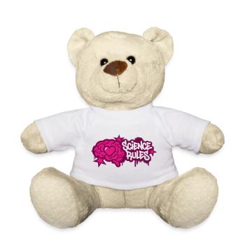 Gehirn Science Graffiti Icon - Teddy - Weiß - Vorne