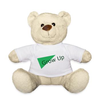 Grow Up Grün Dreieck Motiv - Teddy - Weiß - Vorne
