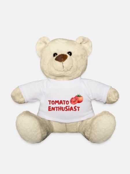 Tomato Enthusiast Graphic Tee - Teddy Bear - white