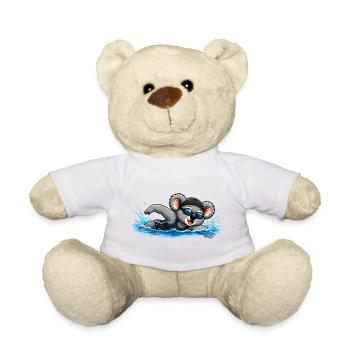 Süßer Koala beim Schwimmen - Teddy - Weiß - Vorne