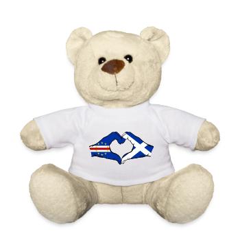Kap Verde Schottland Flagge Hände Herzform - Teddy - Weiß - Vorne