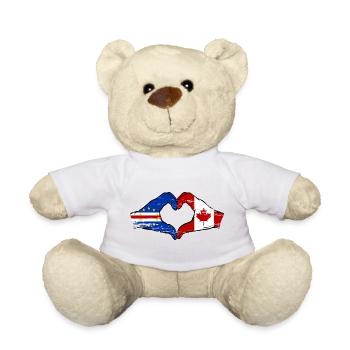 Kap Verde Kanada Flagge Hände Herzform used - Teddy - Weiß - Vorne