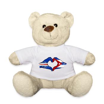 Kap Verde Kuba Flagge Hände Herzform used - Teddy - Weiß - Vorne