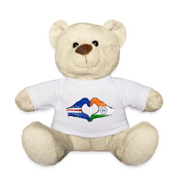 Kap Verde Indien Flagge Hände Herzform used - Teddy - Weiß - Vorne