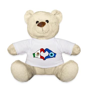 Mexico Nazar Flag Hands Heart Shape - Teddy Bear - white - Front