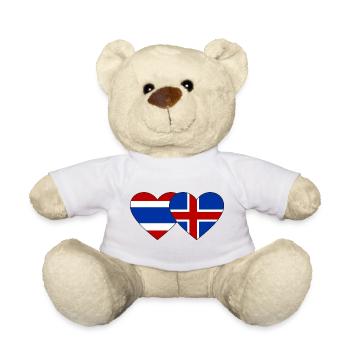 Thailand Island Flagge Herzform - Teddy - Weiß - Vorne