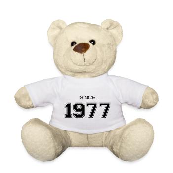 Depuis 1977 année de naissance ou d'évènement - Nounours - blanc - Devant
