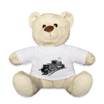 Locomotive "Crocodile" - Teddy Bear - white - Front