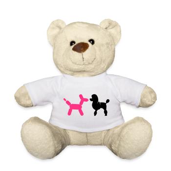 Pudel und Luftballon-Pudel - Teddy - Weiß - Vorne