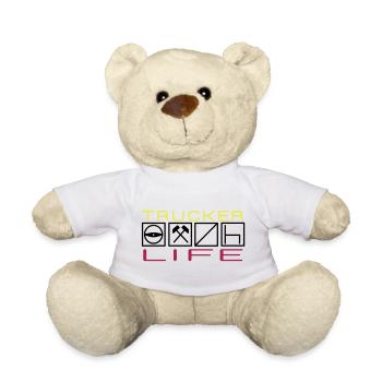 Trucker Life,Professional Driver,Long-Distance Driver - Teddy Bear - white - Front