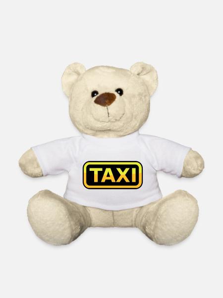 Taxi Schild - Teddy - Weiß