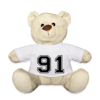 91 - Teddy Bear - white - Front