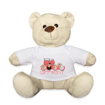 Be different: Black sheep and white sheep - Teddy Bear - white - Front