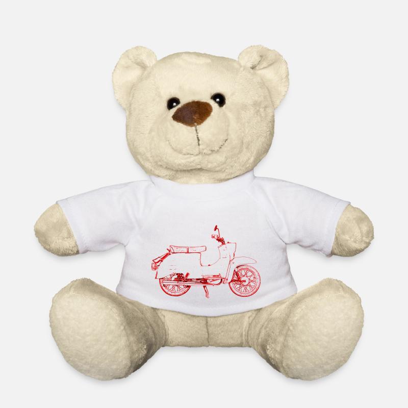 Schwalbe Kontur rot - Teddy - Weiß