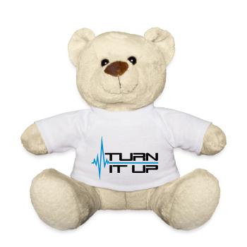 battement de coeur de fréquence cardiaque tournez vers le haut des traits de barre - Nounours - blanc - Devant