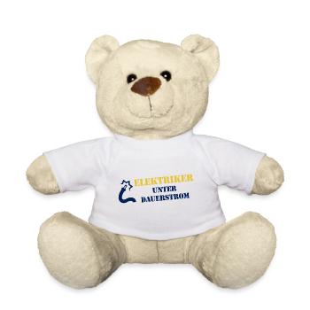 Electrician under continuous current - Teddy Bear - white - Front