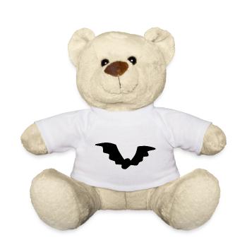 Chauve-souris noire silhouette vampire chérie - Nounours - blanc - Devant