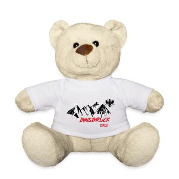 Schönes Tirol Motiv mit Berge - Teddy - Weiß - Vorne