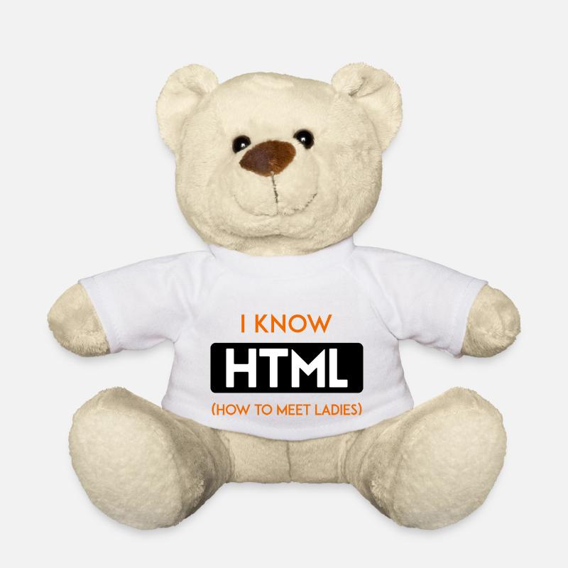 HTML web developer developer CSS programmer - Teddy Bear - white