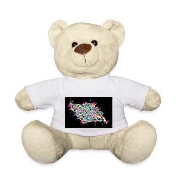 Posters rectangles plié - Nounours - blanc - Devant