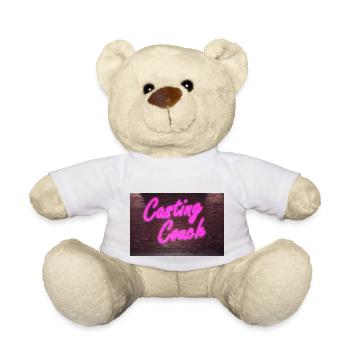 Neon Lettering Casting Couch on Brick Wall Poster - Teddy - Weiß - Vorne