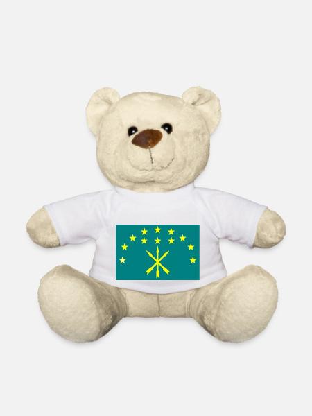 Circassian Israeli flag - Teddy Bear - white